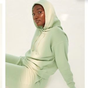 Girlfriend Collection Sweat set in Pistachio 50/50 Classic Hoodie & Jogger Sz S